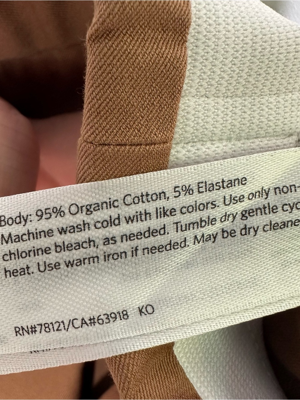 Eileen Fisher Organic Cotton Elastic Waist Pull On Crop Pants Brown Medium - Picture 8 of 8